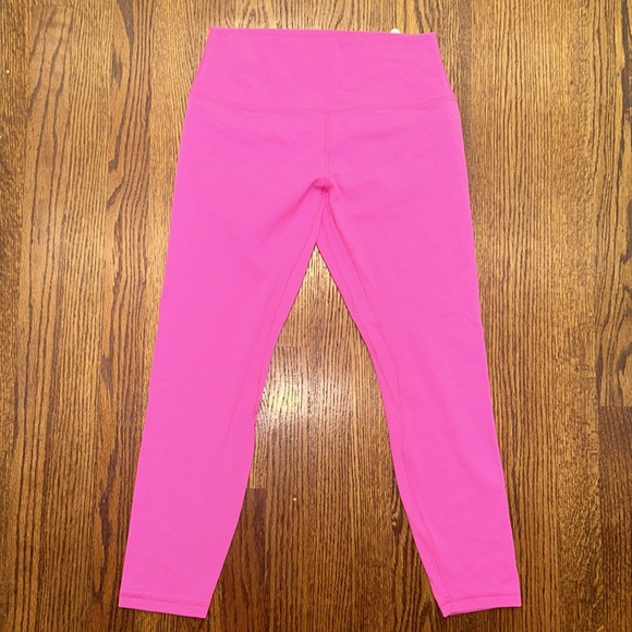 CRZ YOGA ButterLuxe Naked Feel Neon Hot Pink Leggings NWT Sz L / 12 - Picture 5 of 13